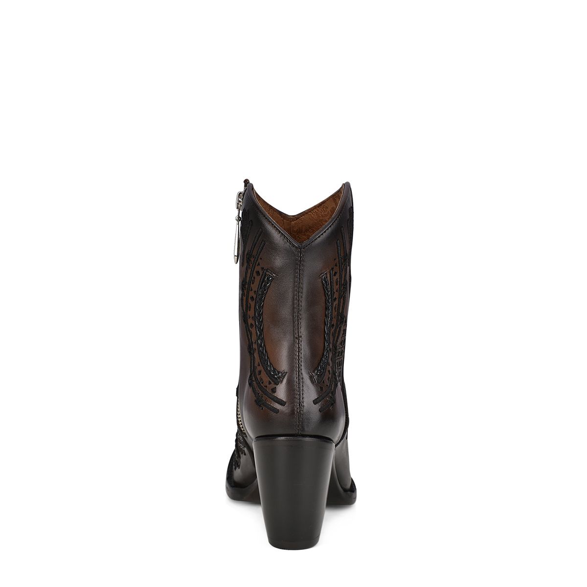 Artisan Embroidered Leather Ankle Booties