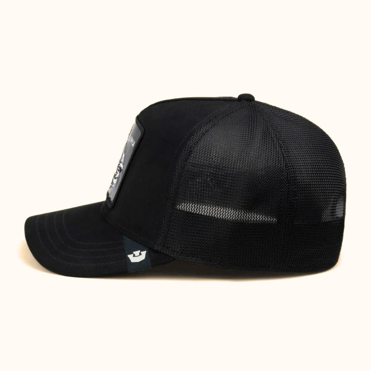 Goorin Bros. Blackout Lion trucker hat side view