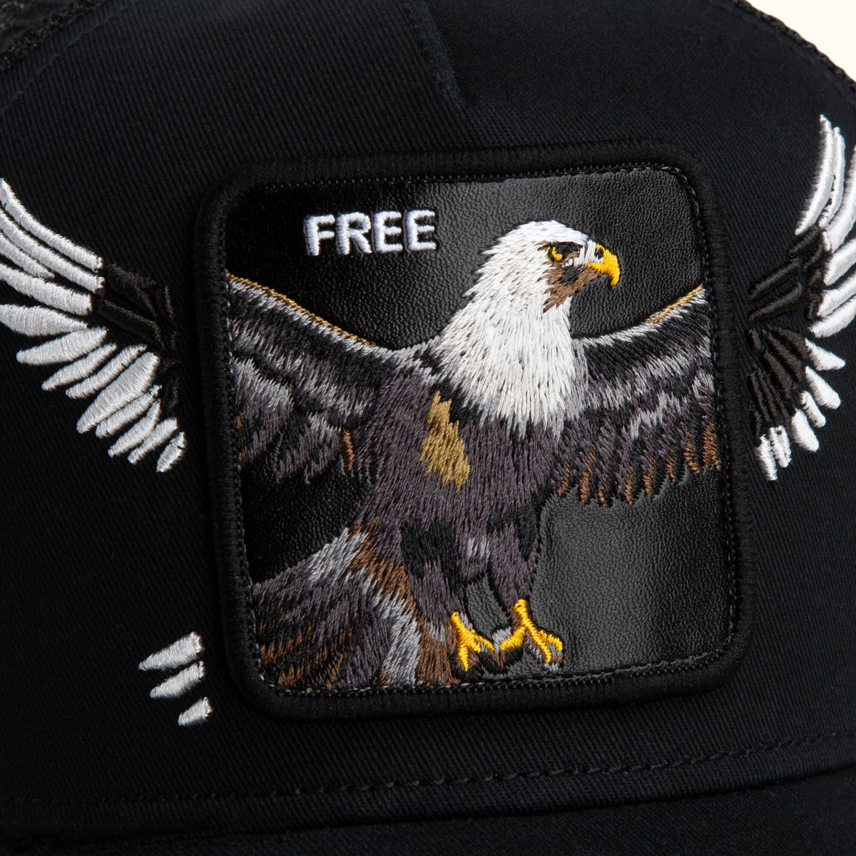 Goorin Bros. Wings Free Eagle Trucker Hat patch view