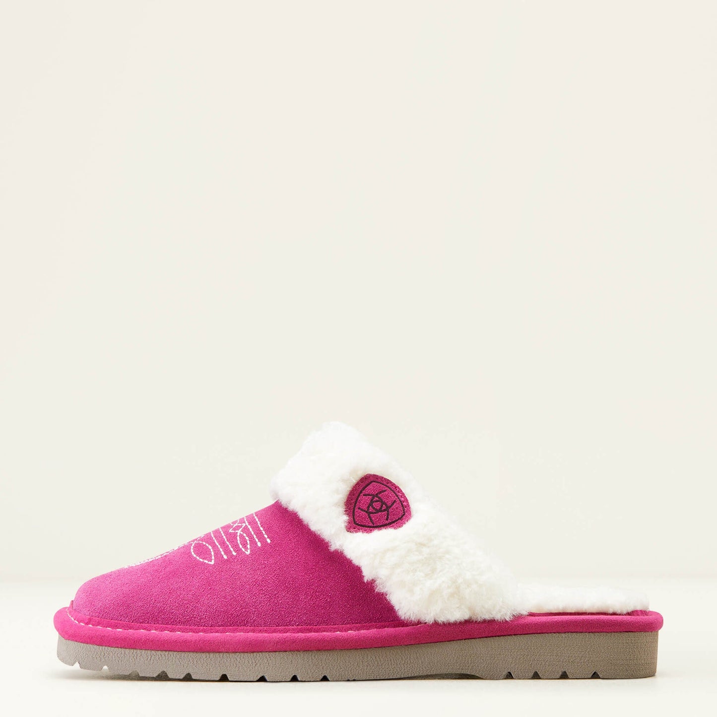 Ariat Jackie Square Toe Slipper Pink side view