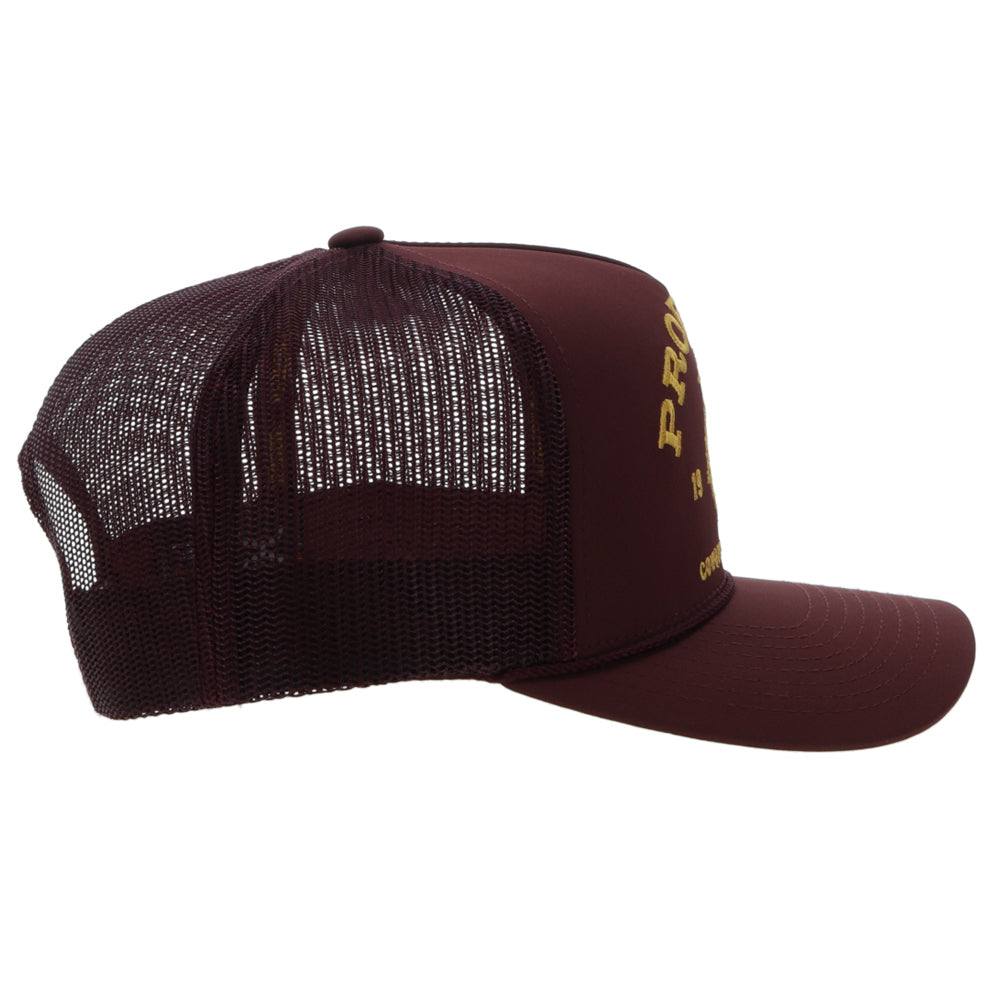 Prorodeo Maroon Hat W/Gold Logo