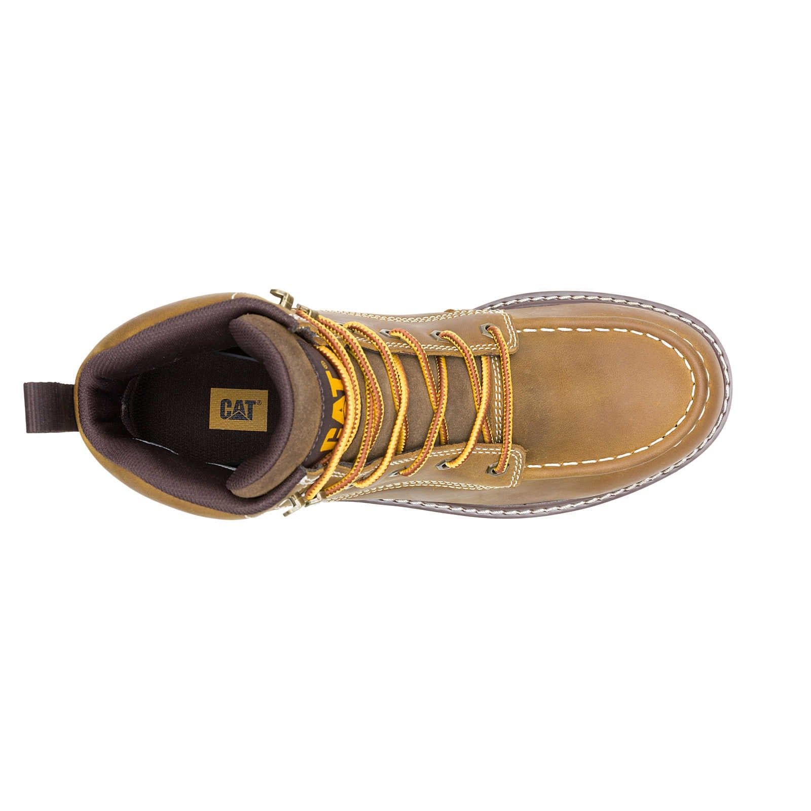 CAT Reclaimer waterproof work boot top view
