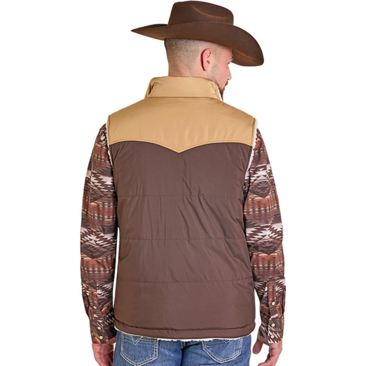 Denim Reversible Puffer Vest