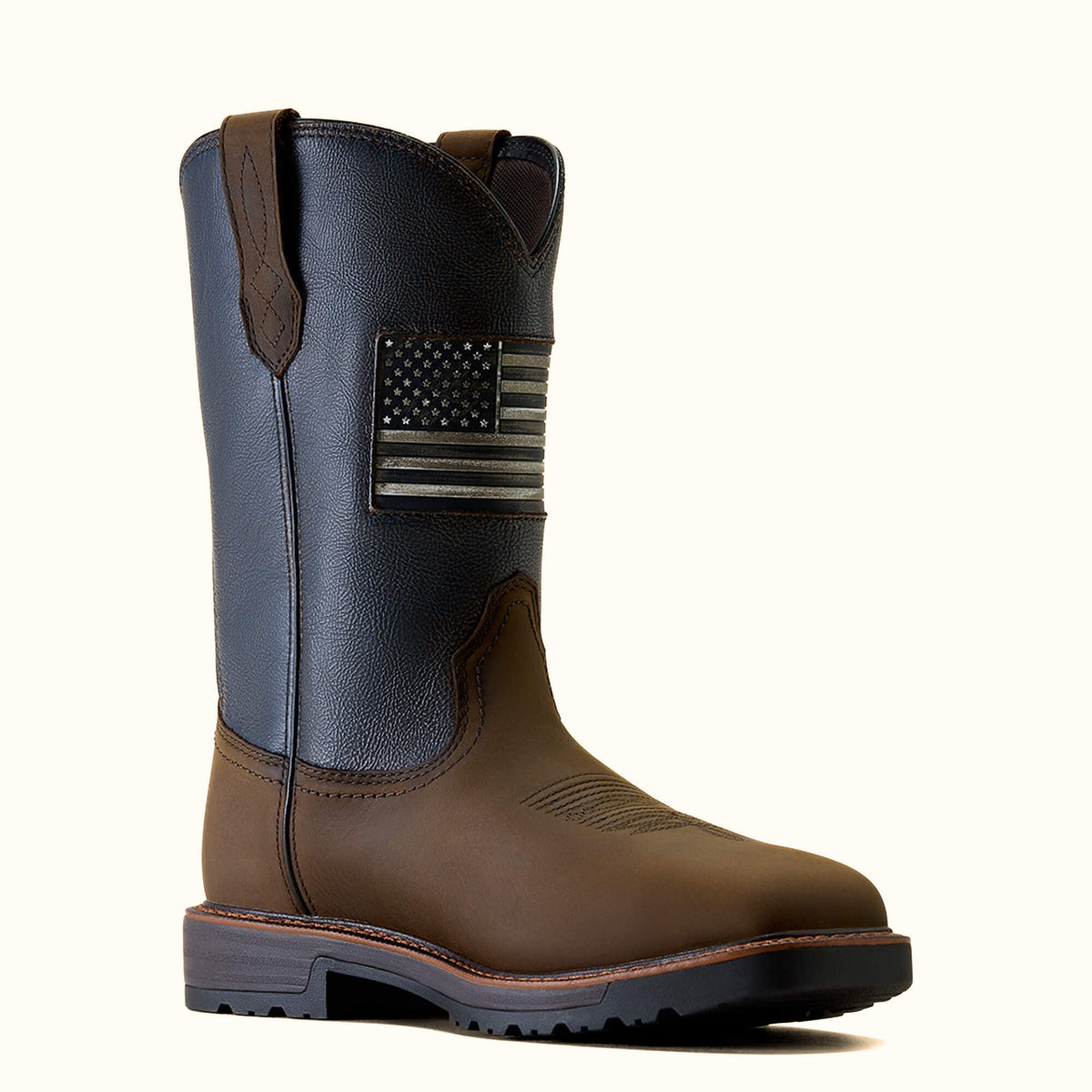 Ariat Activator Patriot waterproof steel toe work boot front angle view