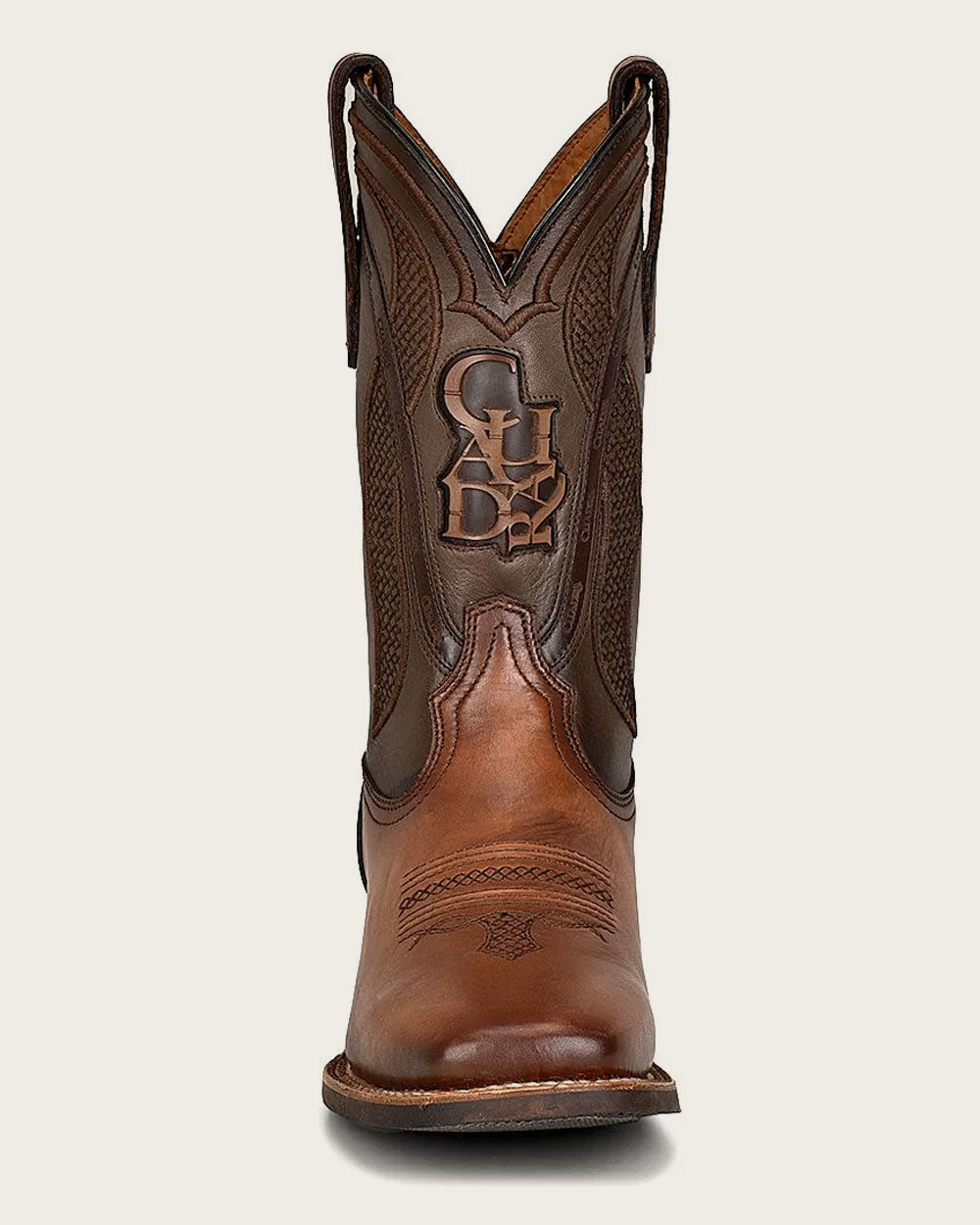 Botas vaqueras de cuero con diseño de Rodeo grabadas