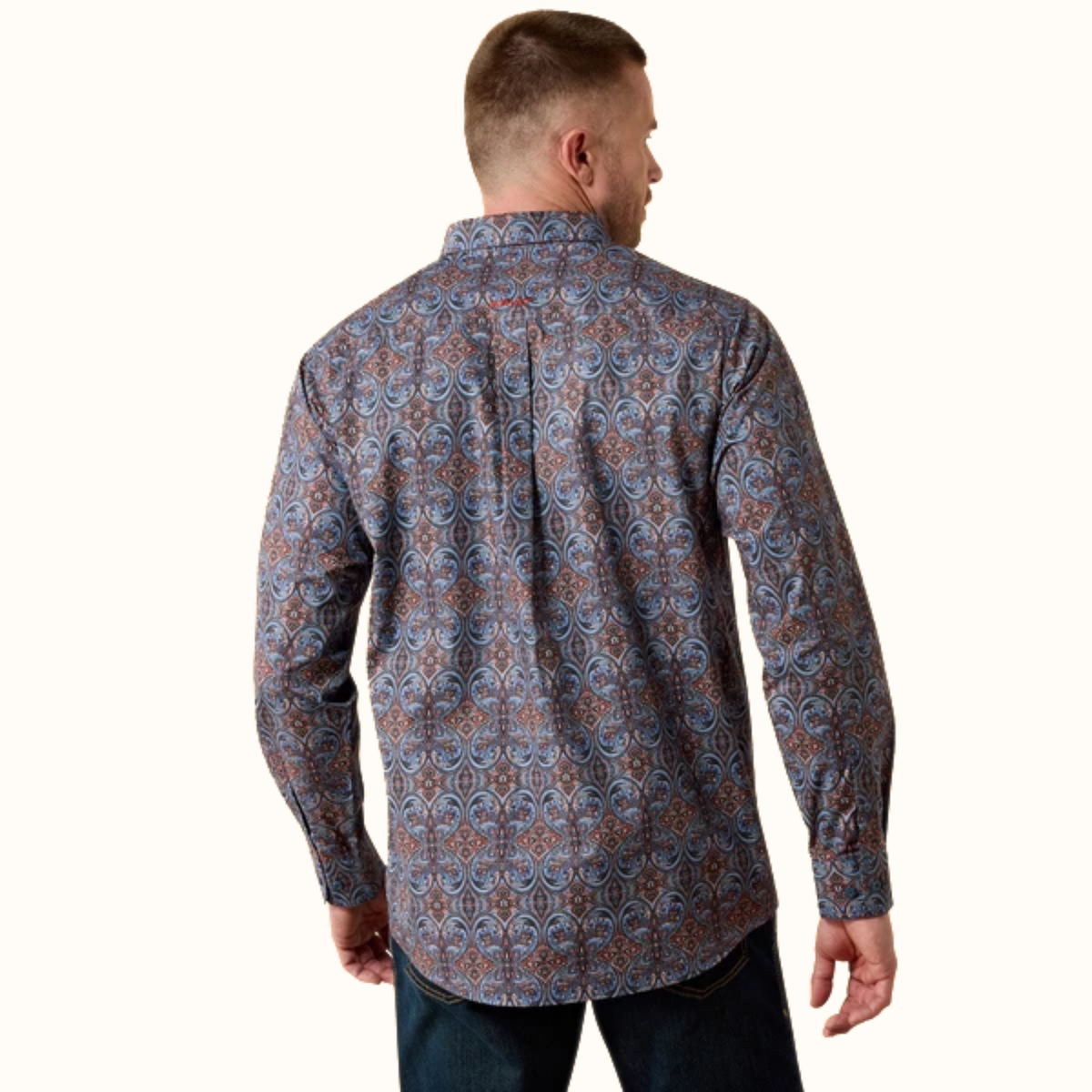 Ariat Cypress Classic Fit Shirt patterned back view