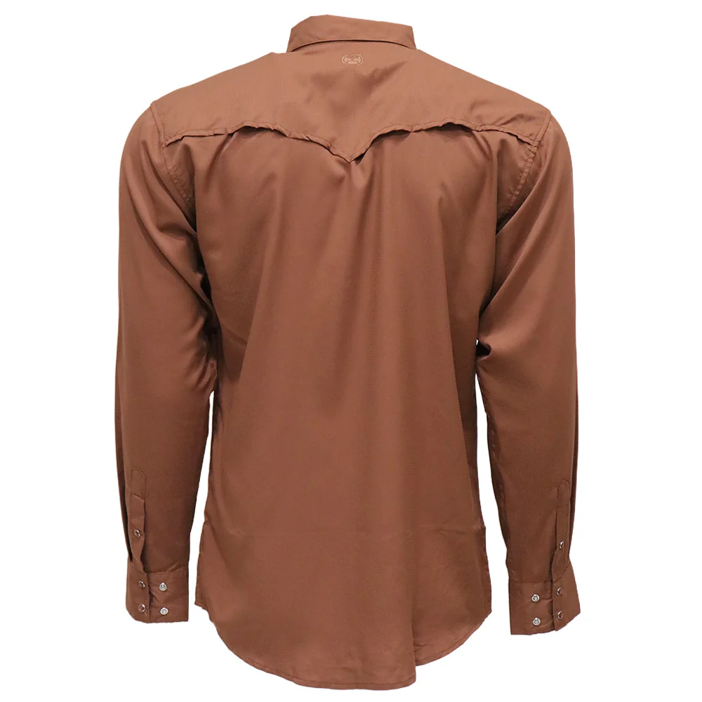 Hooey Sol Brownout Long Sleeve Pearl Snap Shirt back view