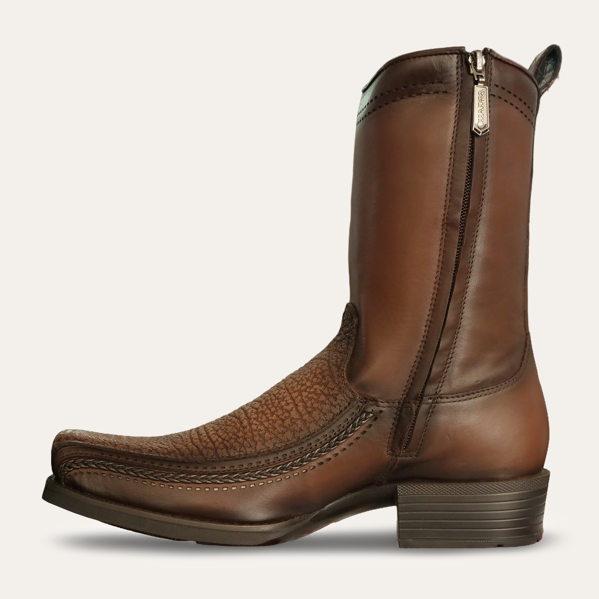 Cuadra American Bison Narrow Square Toe Western Boot side view