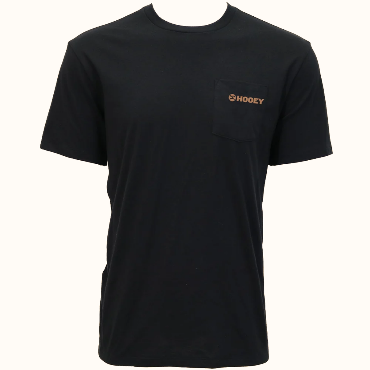 Hooey Quanah men’s black pocket T-shirt front view