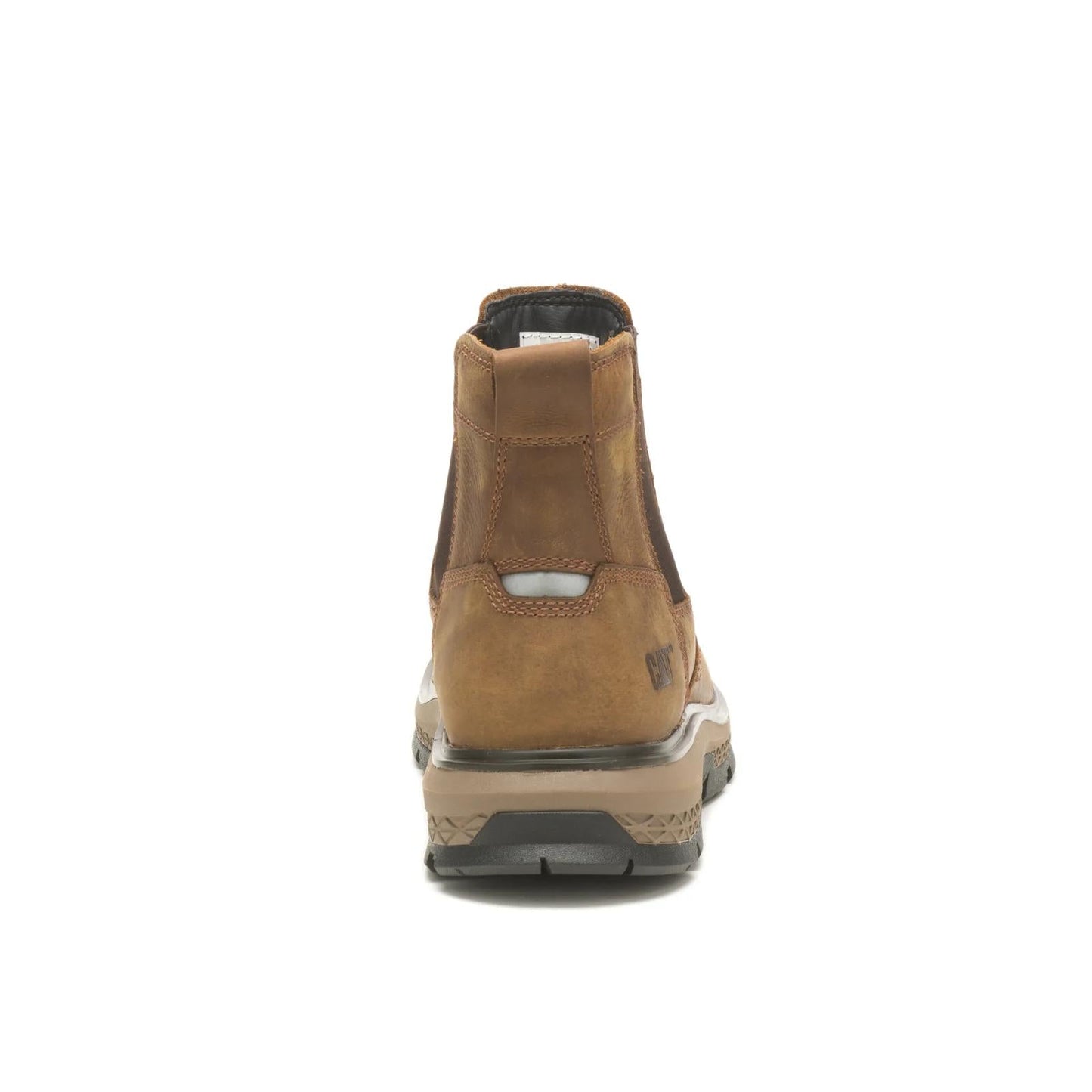 CAT Exposition Chelsea Work Boot front view showing toe shape