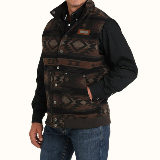 Cinch Men’s Reversible Brown Vest front angle view