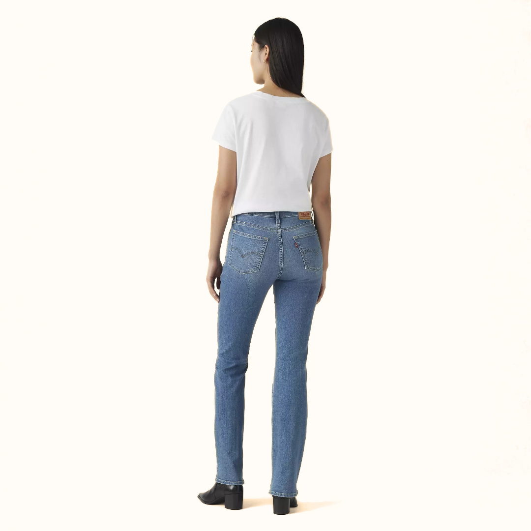 Levi’s Women’s 725 High Rise Bootcut Jeans light wash back view