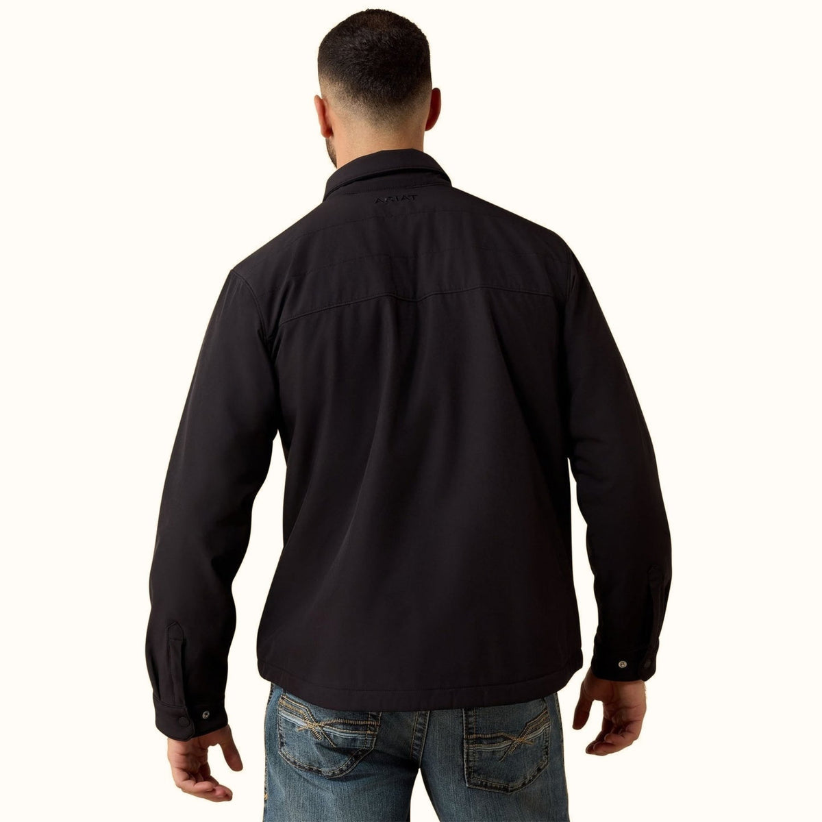 Ariat StretchShell Shirt Jacket in black back view
