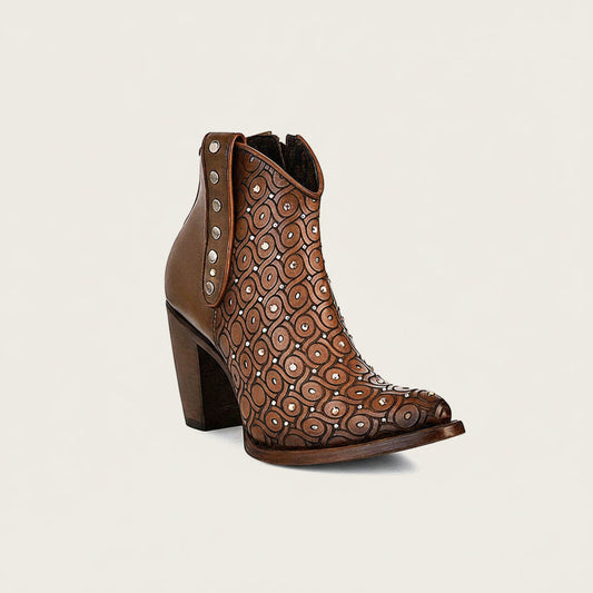 Ankle Handwoven Honey Brown Bootie