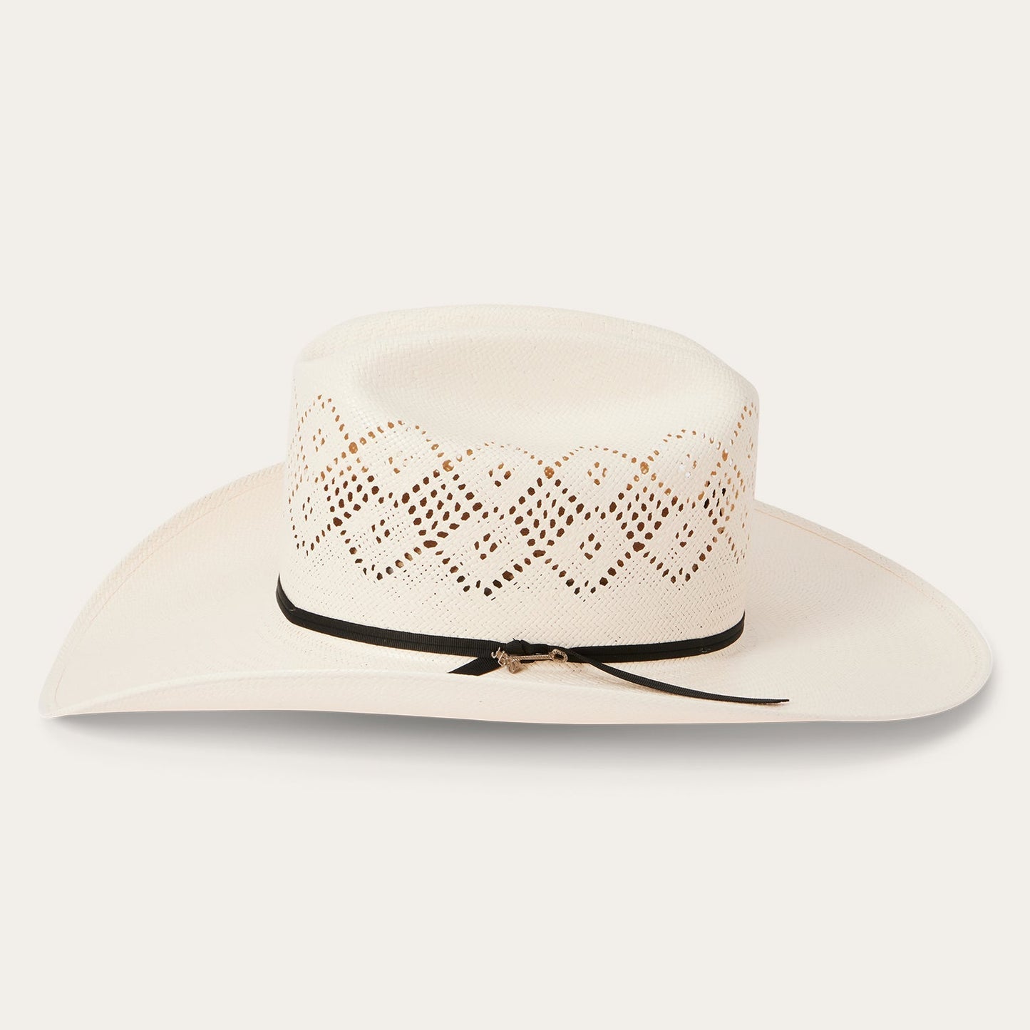 Stetson Brookwood 10X straw cowboy hat side profile view