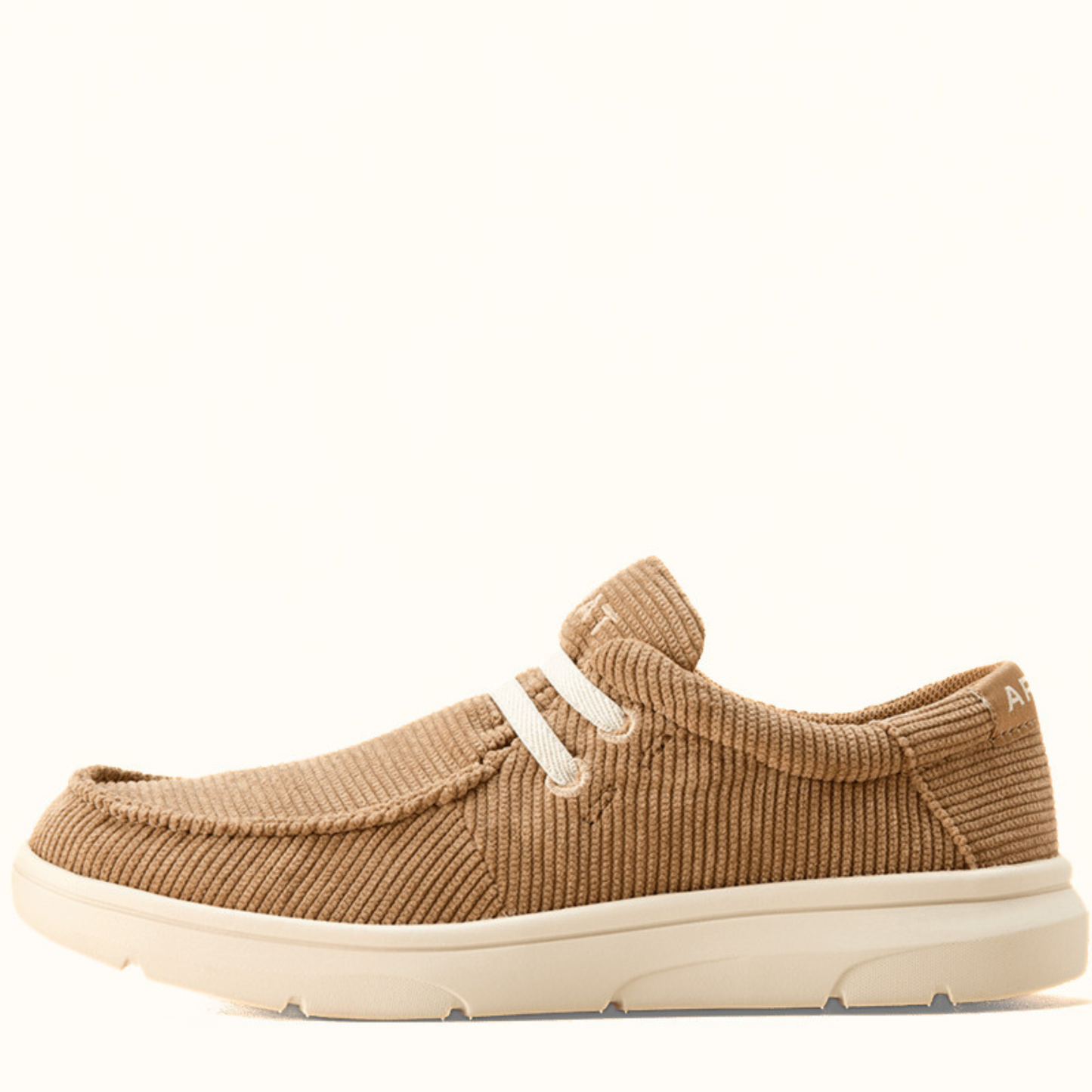 Side view of Ariat Kids Hilo Tan casual shoe