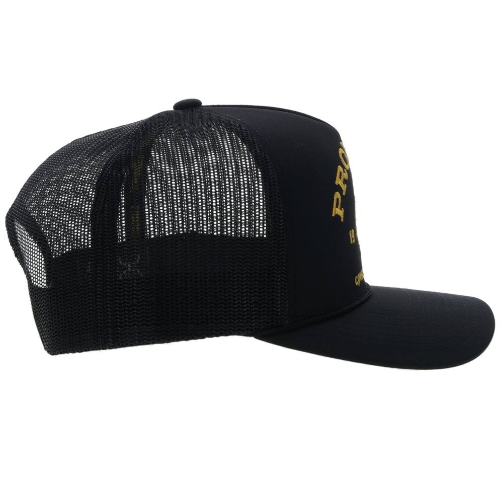 Prorodeo Black Hat W/Gold Logo