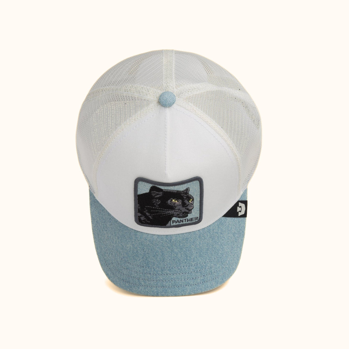 Goorin Bros. Denim Panther Trucker Hat top view
