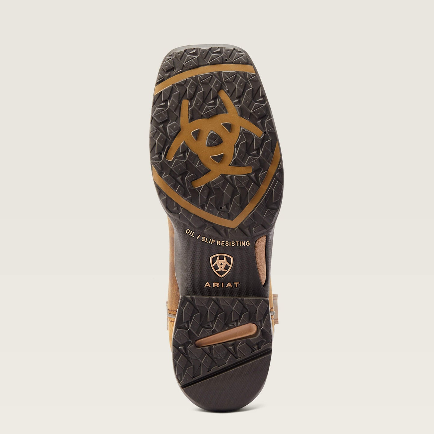 Outsole view of Ariat Anthem Deer Waterproof Western Boot
