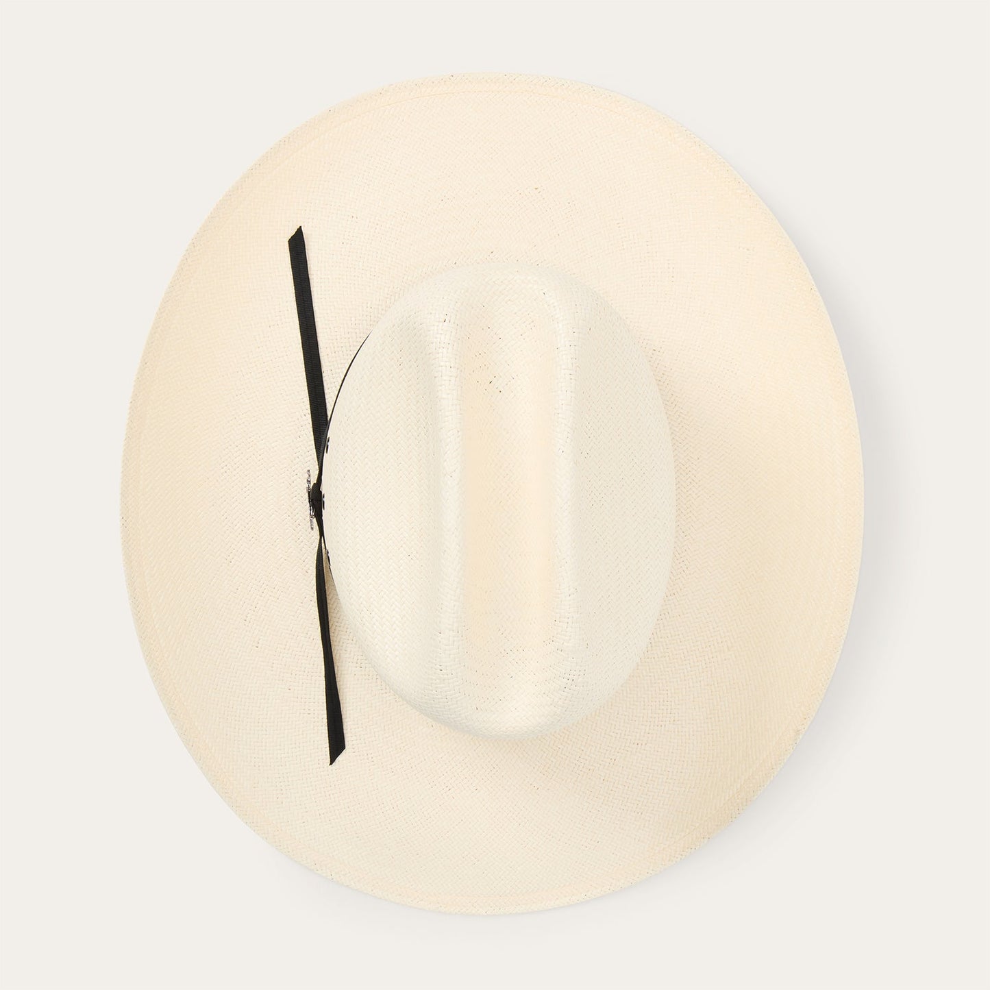 Stetson Rancher 10X 81 Straw Hat crown detail