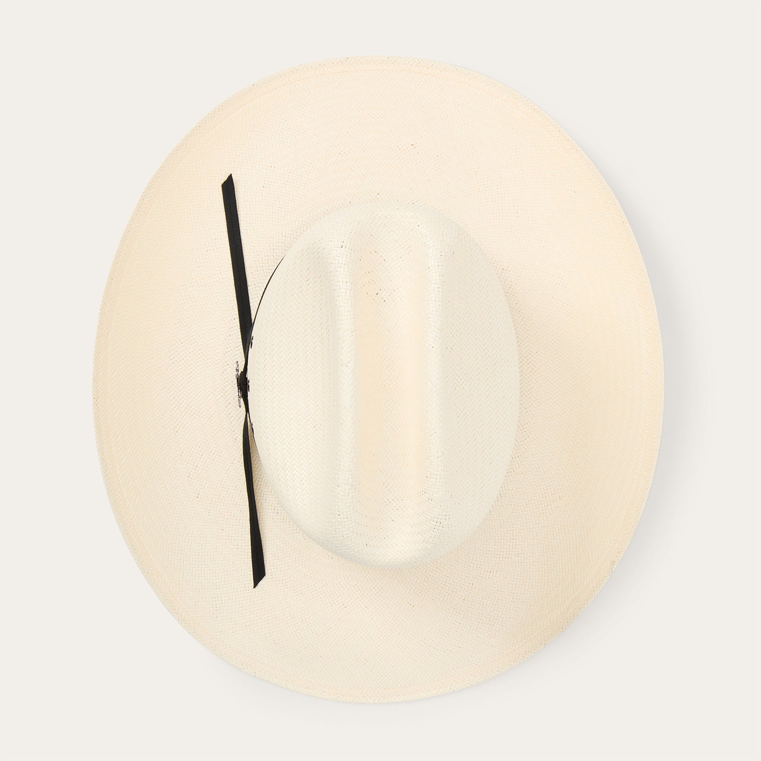 Stetson Rancher 10X 81 Straw Hat crown detail