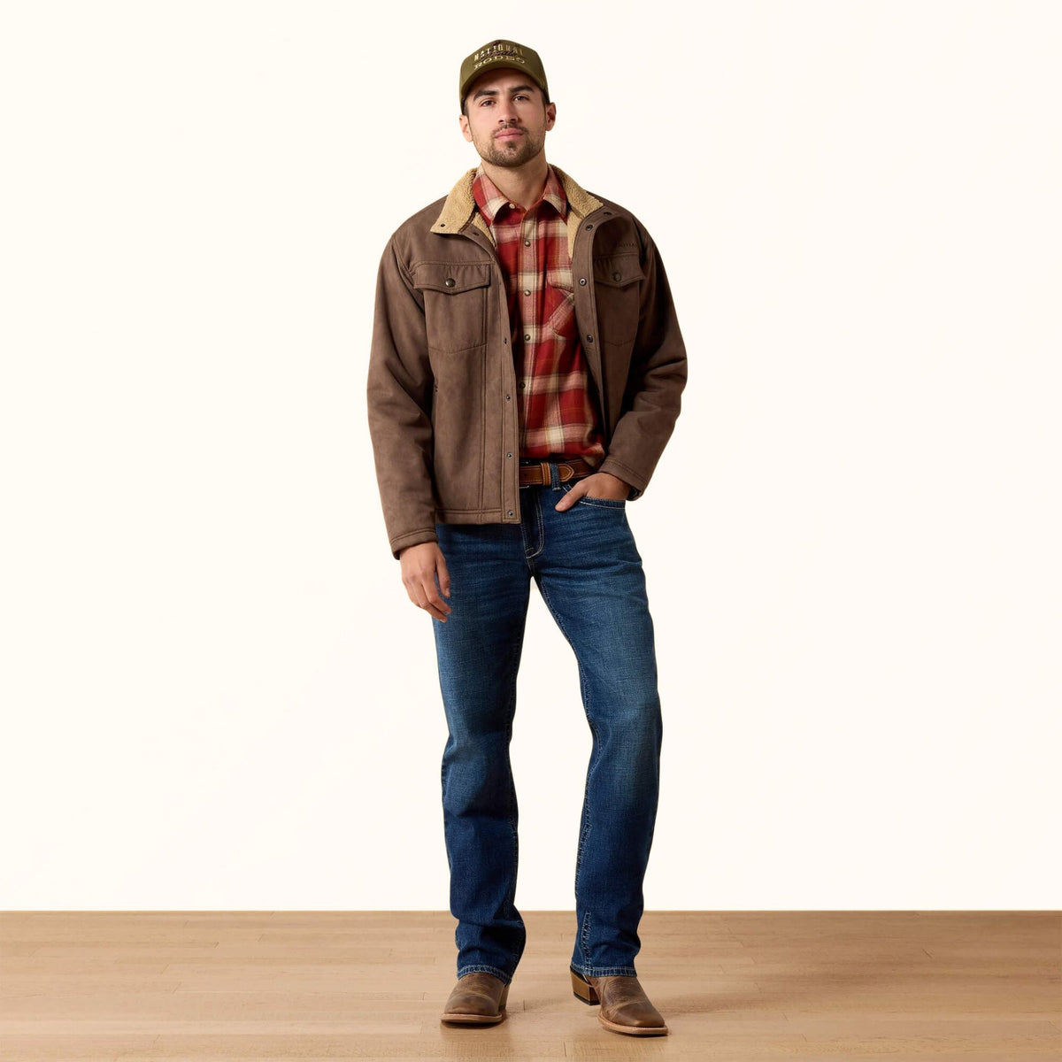 Ariat Vernon Sherpa 2.0 Jacket in brown front full view
