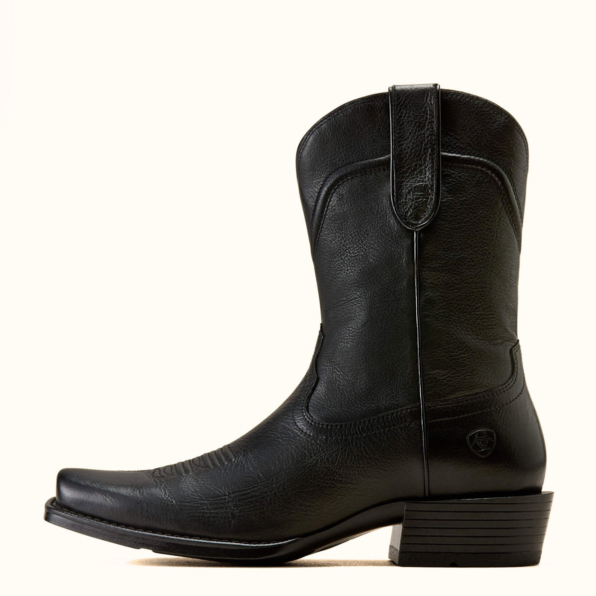 Ariat Oliver Narrow Cutter Toe Western Boot in black side view