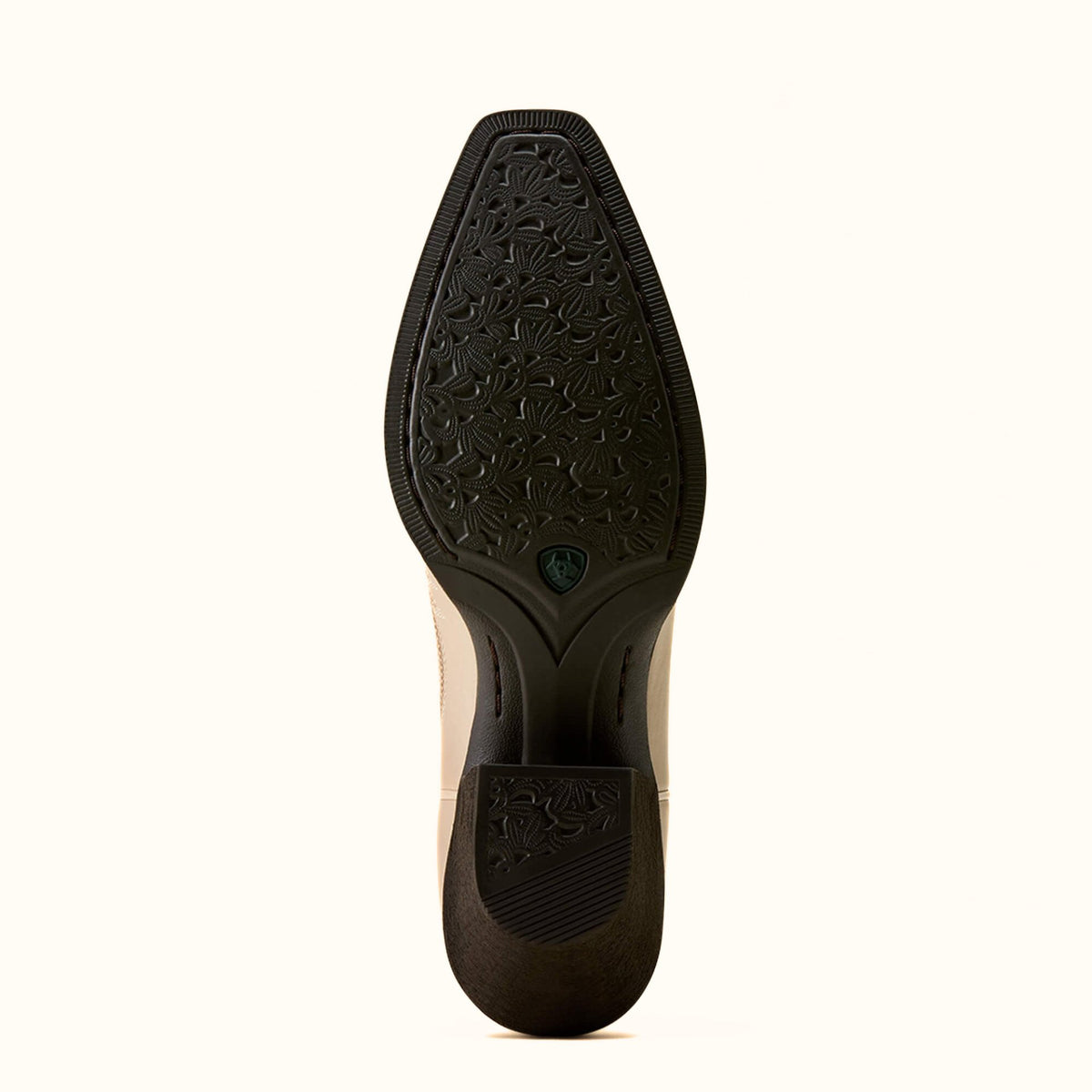 Ariat Round Up Collins Western Boot ivory D toe outsole view
