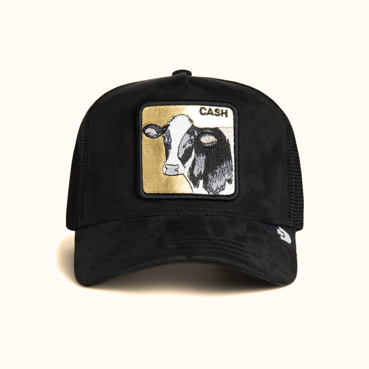 Goorin Bros. Golden Cow Trucker Hat black front view