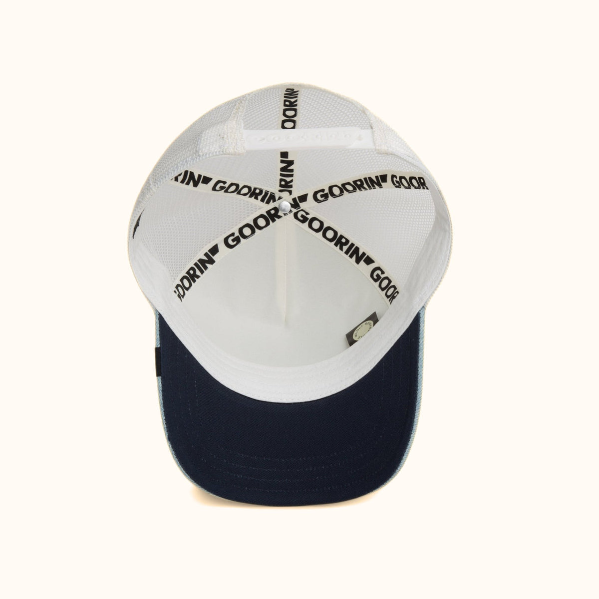 Goorin Bros. Denim Panther Trucker Hat interior view