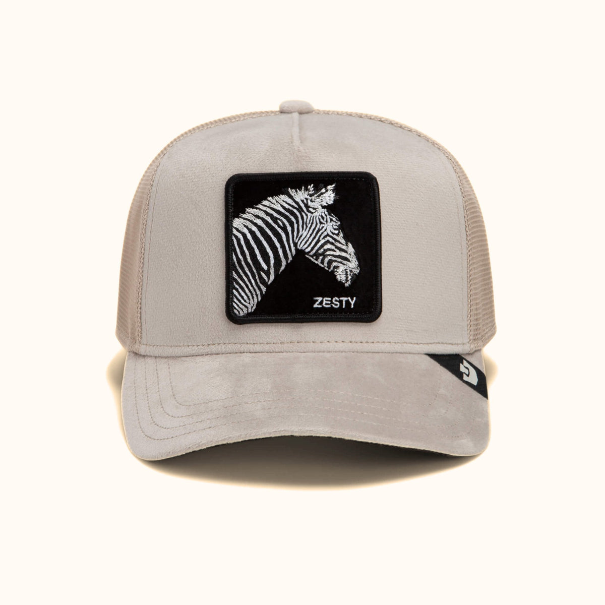 Goorin Bros. Velour Zesty biscuit trucker hat front view