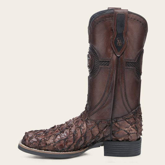 Cuadra Luxury Honey Pirarucu Rodeo Boot side profile view