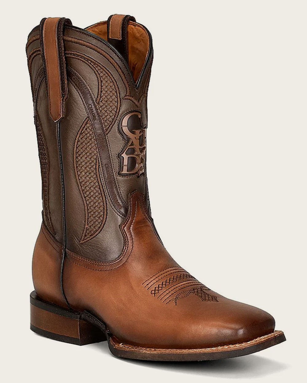 Botas vaqueras de cuero con diseño de Rodeo grabadas