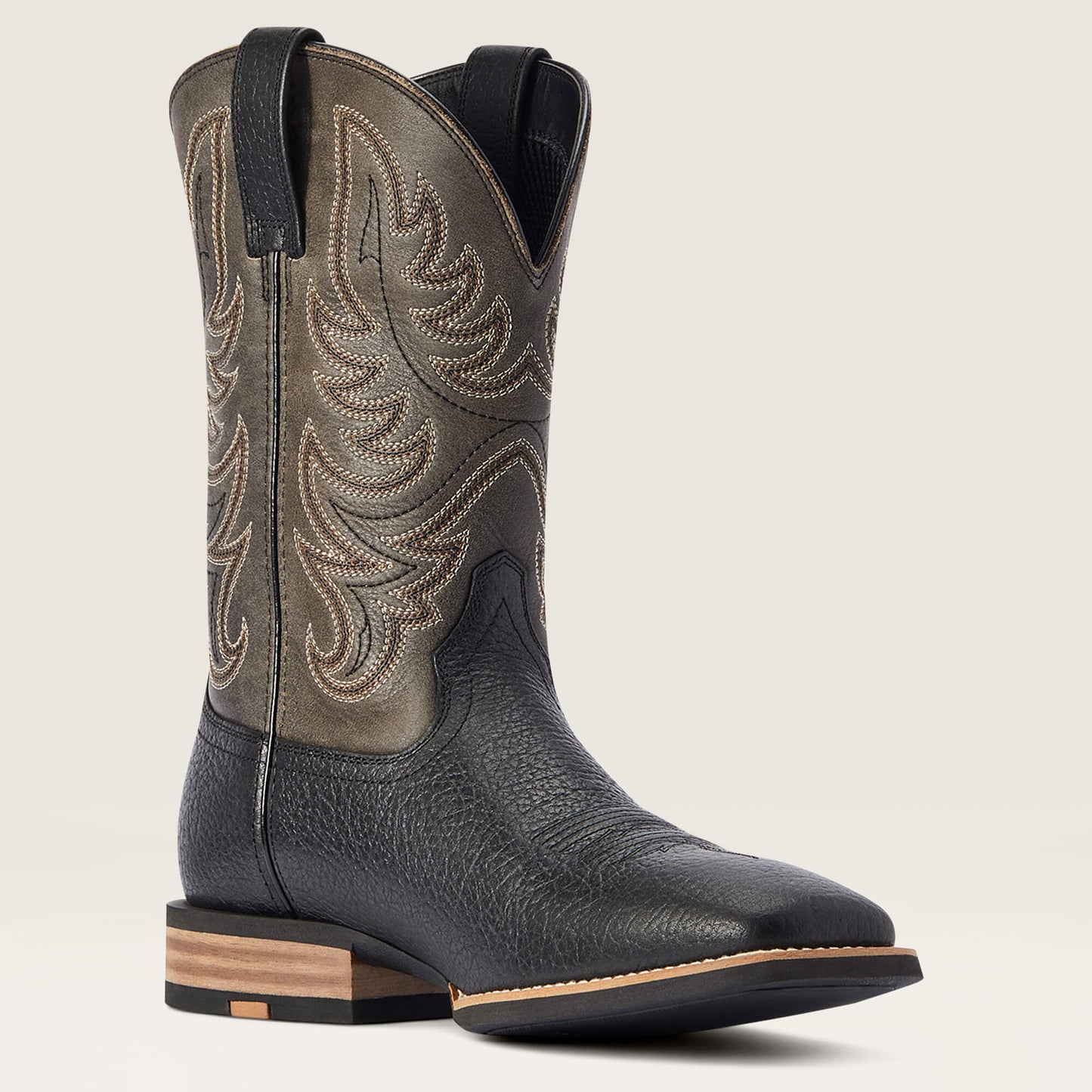 Ariat Everlite Countdown Black Western Boot angle side profile