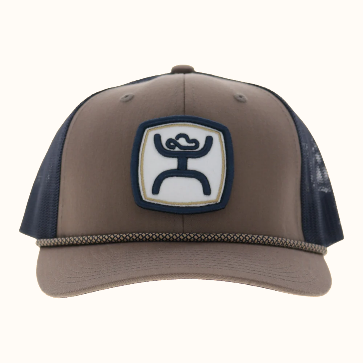 Hooey Zenith Trucker Hat navy mesh back and adjustable snapback front view