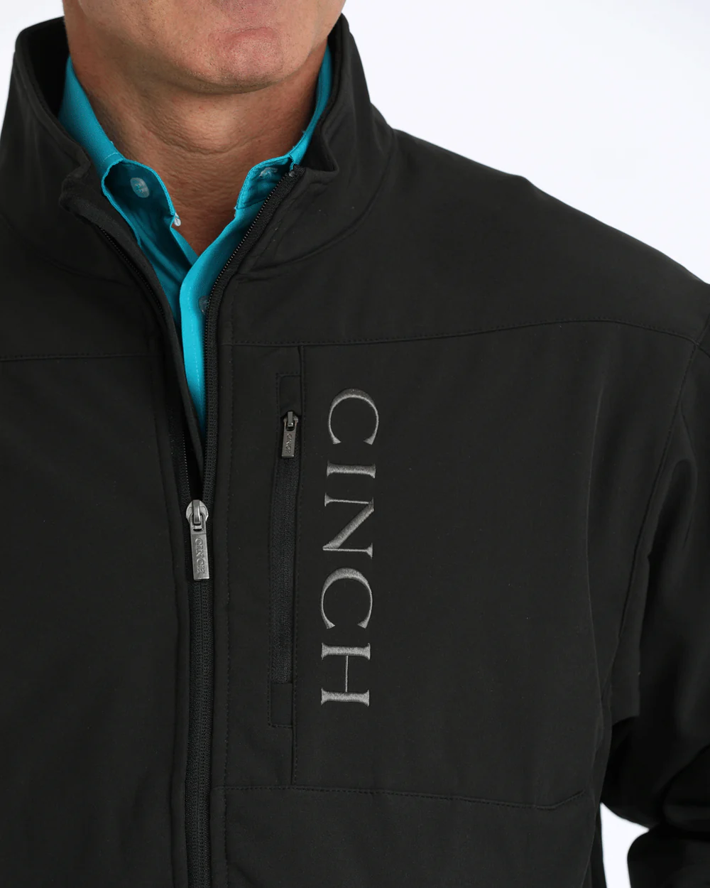 Cinch Bonded Softshell Jacket collar detail