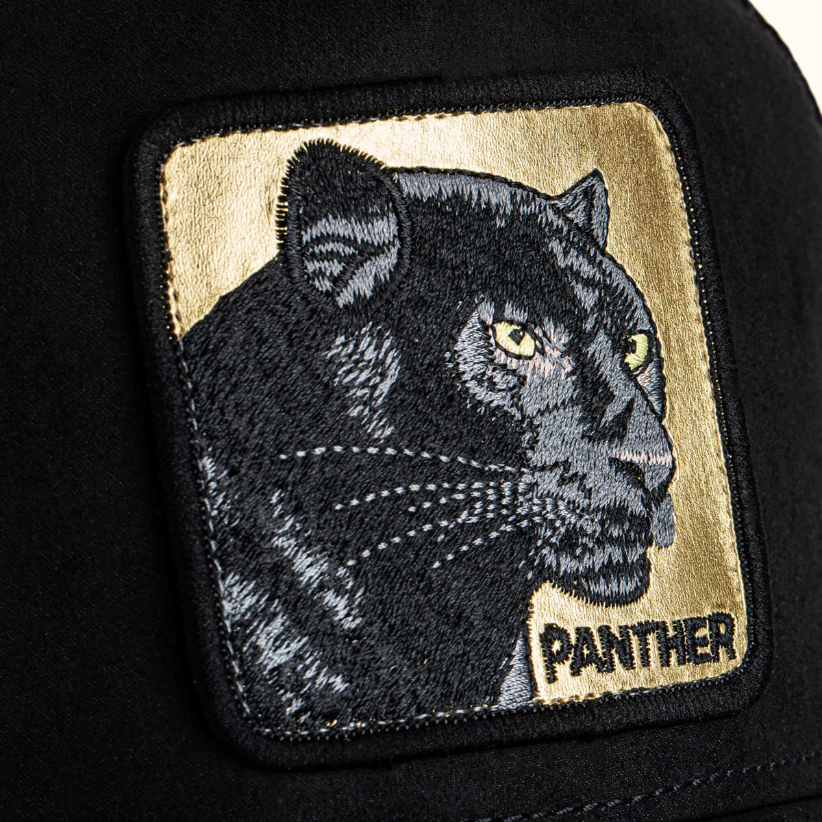Goorin Bros. Golden Panther Trucker Hat black patch view