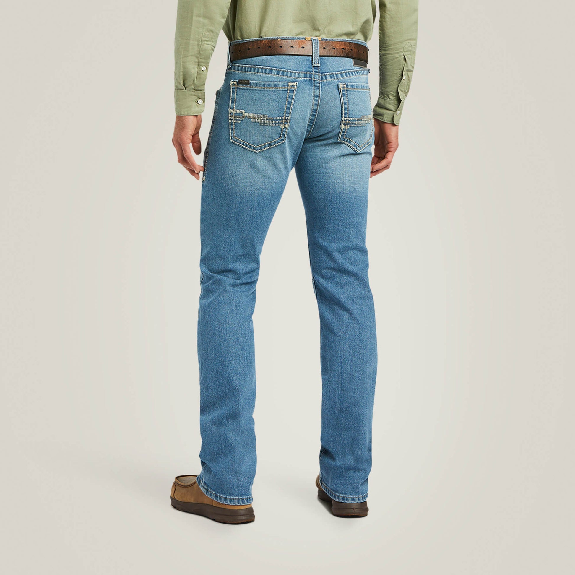 Back lower body view of Ariat M7 Slim Stretch Julian Straight Jean