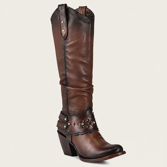 Moroni Moka Laser & Crystals Round Toe Boot