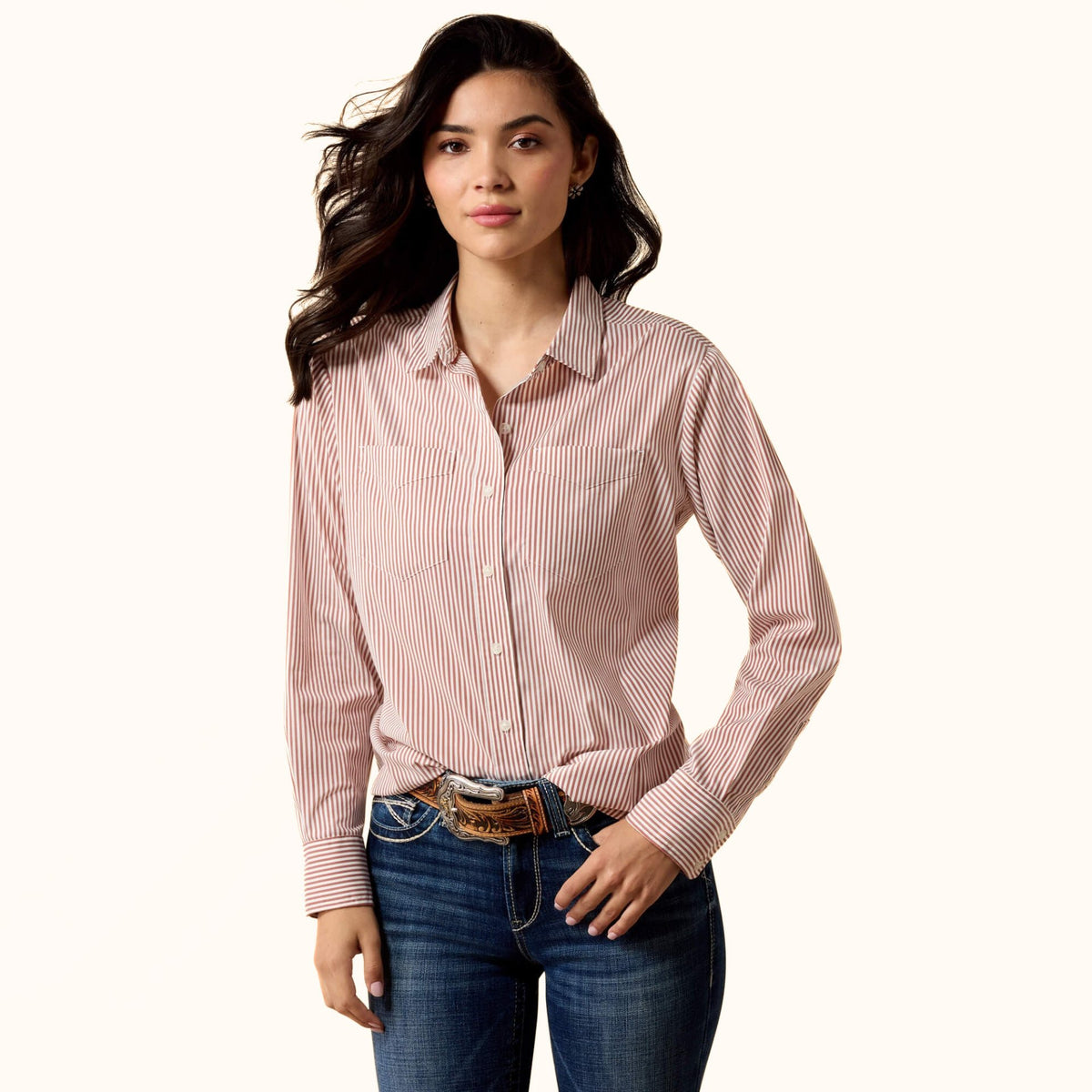 Ariat Everything Shirt in pink front view