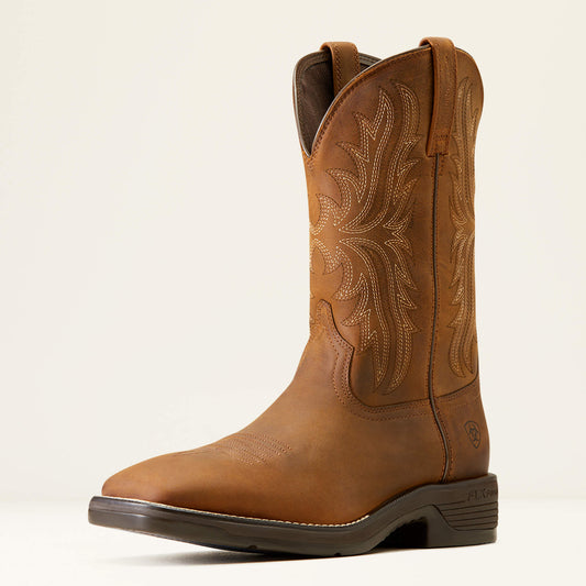 Ariat Ridgeback Brown Cowboy Boot angle side profile