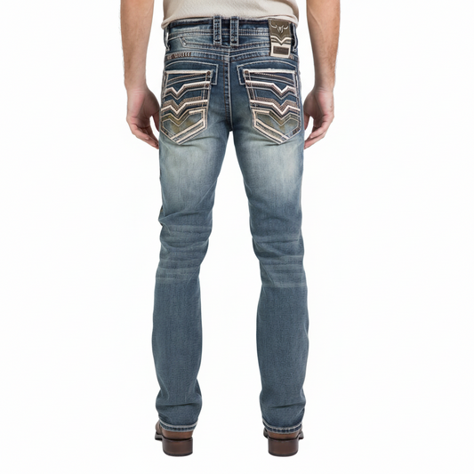 Pantalones vaqueros de corte recto ajustado Holt de color piedra oscuro para hombre