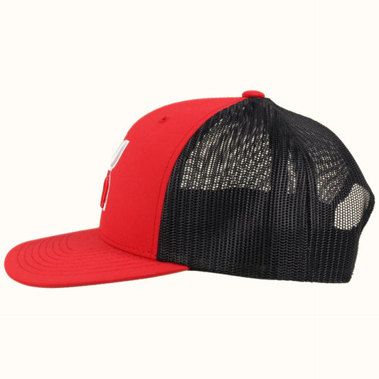 Hooey Boquillas Red Black Trucker Hat side view