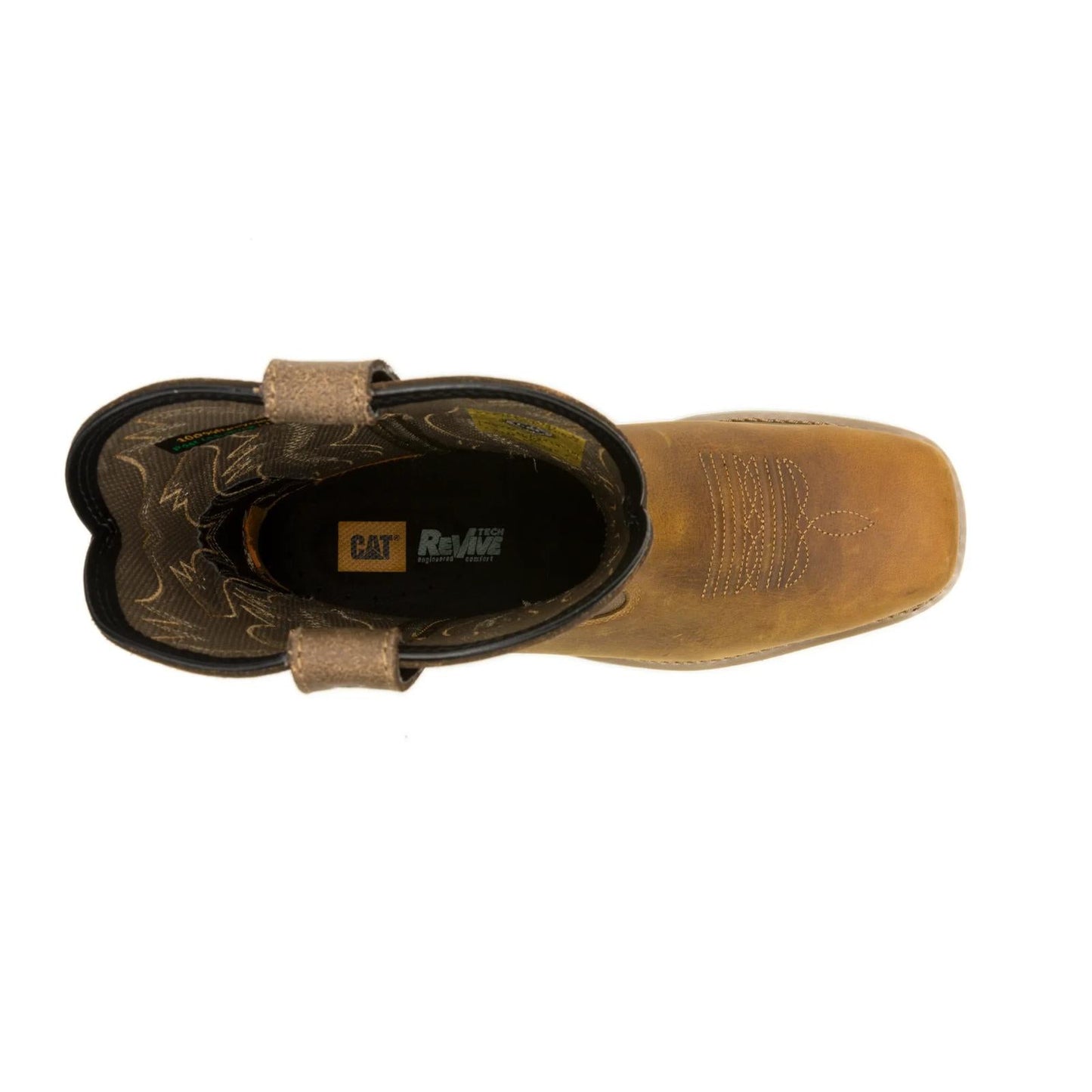 CAT Colorado Frontier Steel Toe Boot top detail view