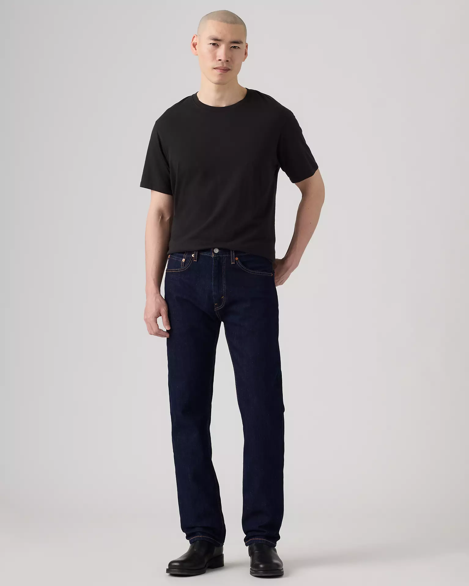 Levi’s 505 Regular Fit Men’s Jeans front view on model
