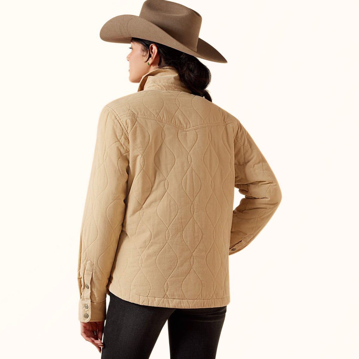 Ariat Obispo Insulated Western Jacket in tan back view