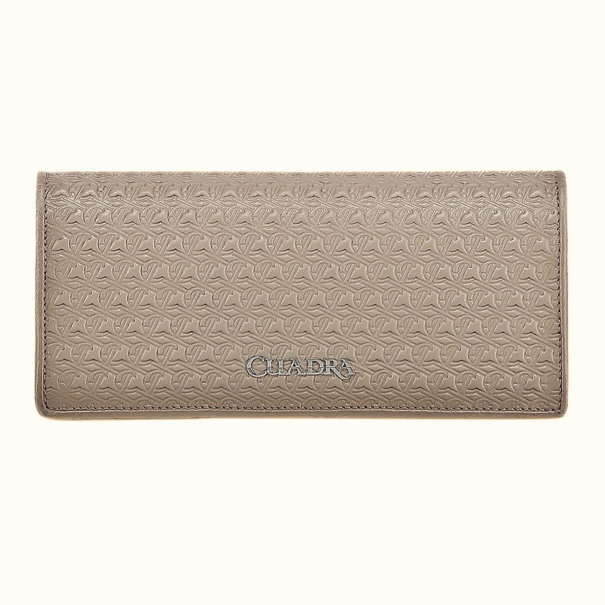 Cuadra women’s taupe leather wallet front view