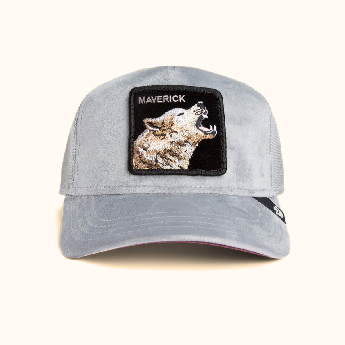 Goorin Bros. Velour Wolf Trucker Hat front view
