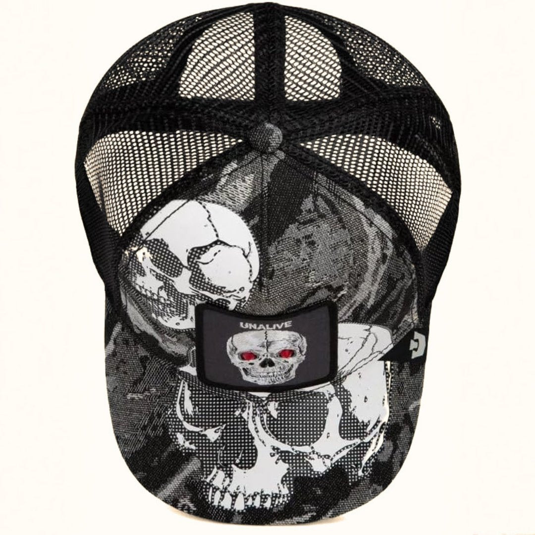 Goorin Bros. Bone Head Unalive trucker hat top view
