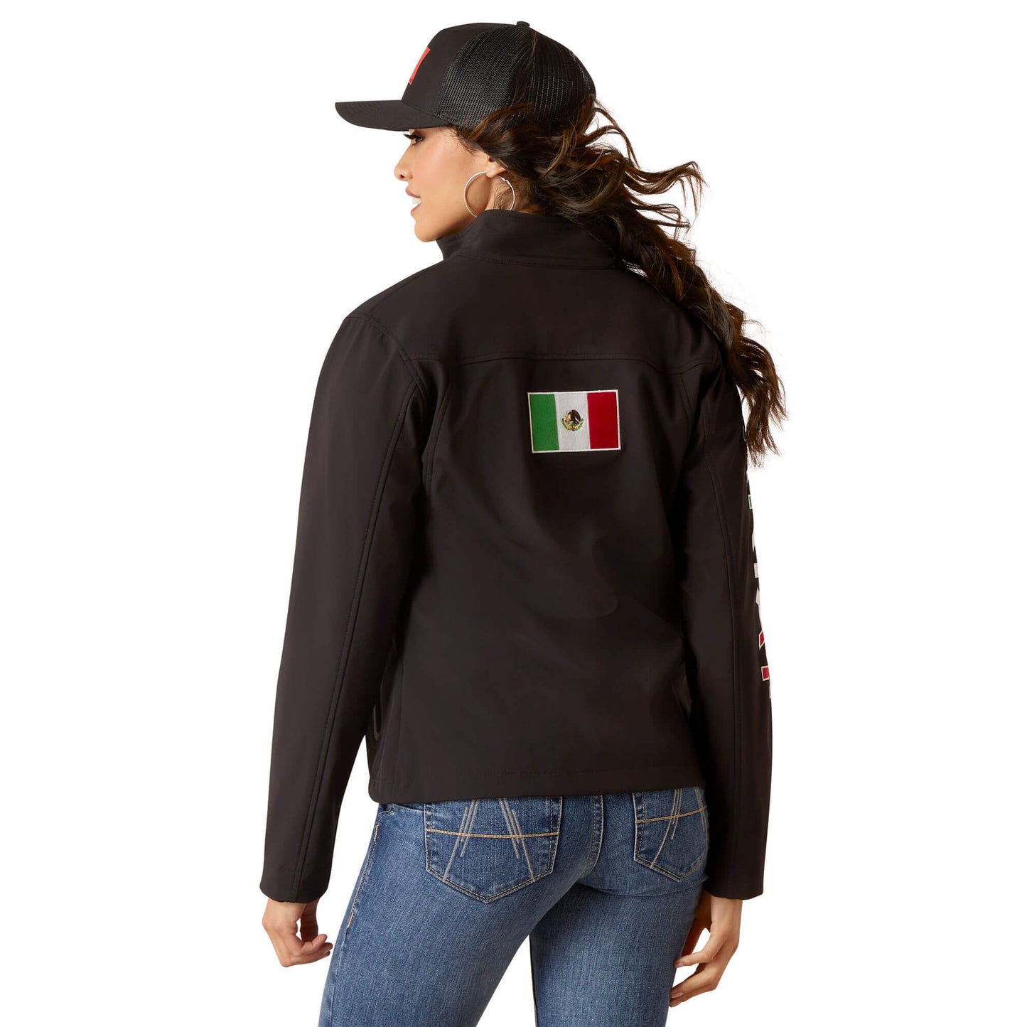 Ariat Classic Team Softshell Mexico Water Resistant Jacket rear view